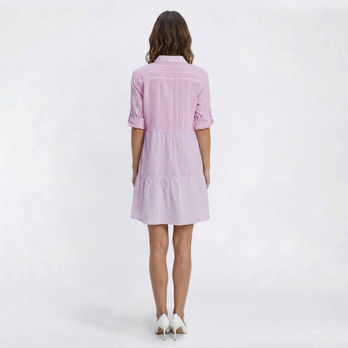 Petite Dash 3/4 Miz Stripe Babydoll Dress