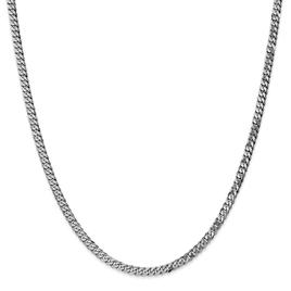 Mens Gold Classics™ 3.8mm. 14k White Gold Beveled Curb Bracelet