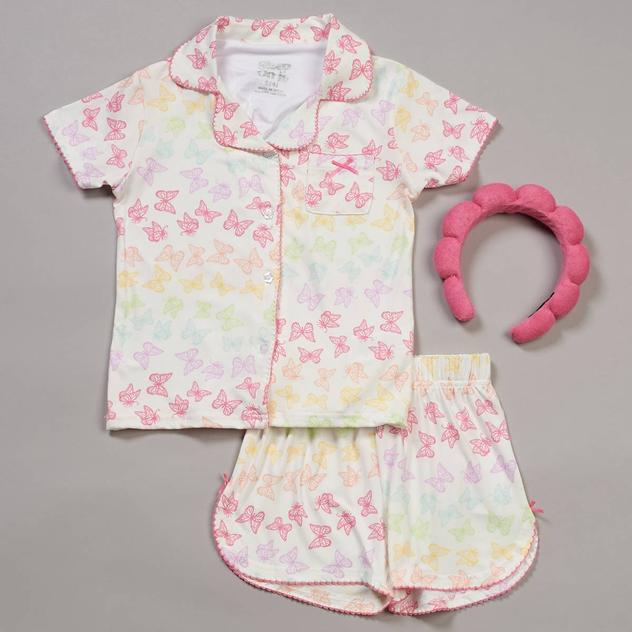 Girls (4-6x) Sleep On It® 3pc. Butterfly Pajama Set