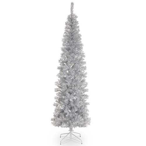 National Tree 6ft. Silver Tinsel Tree