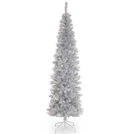 National Tree 6ft. Silver Tinsel Tree