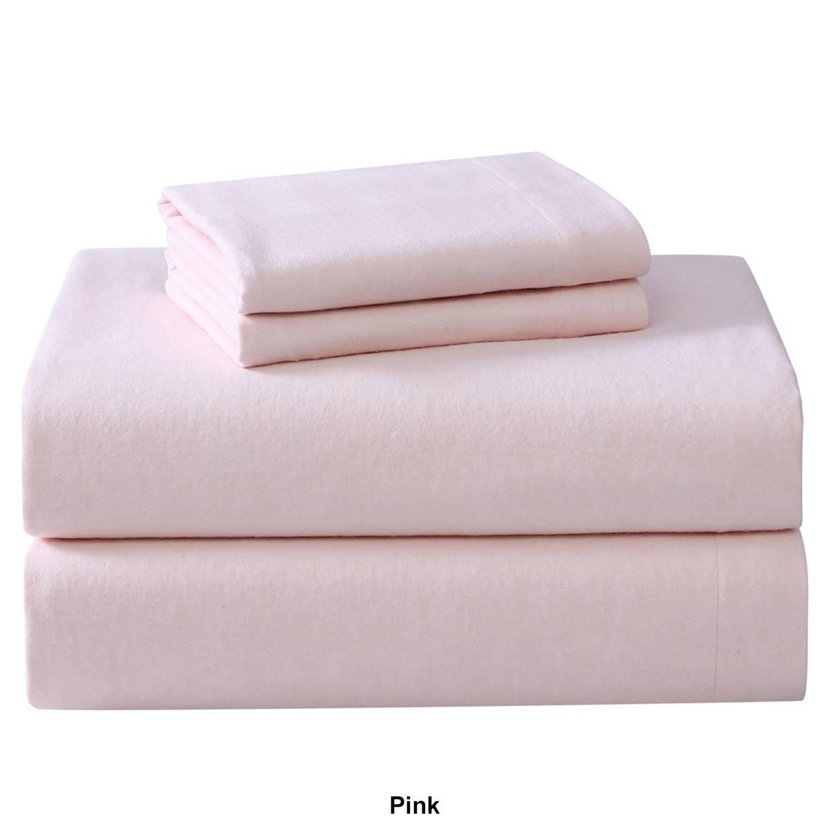 Laura Ashley Solid Cotton Flannel Sheet Set