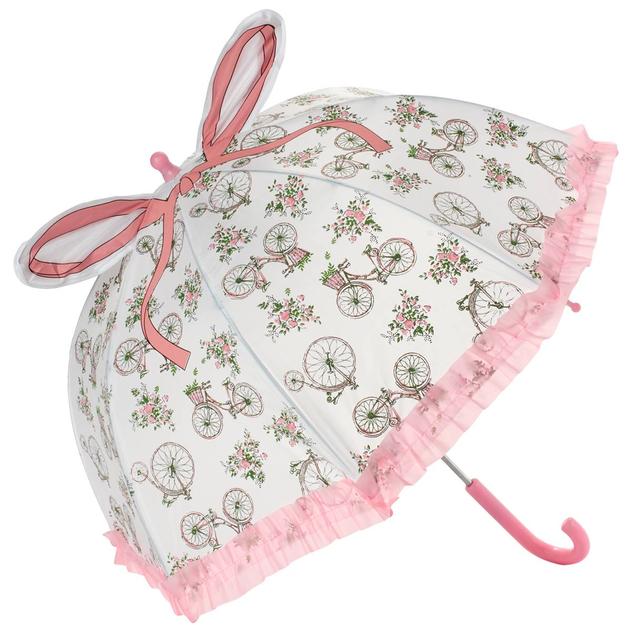 Girls Laura Ashley® 3D Bow Floral Bicycle Umbrella W/ Ruffle Edge