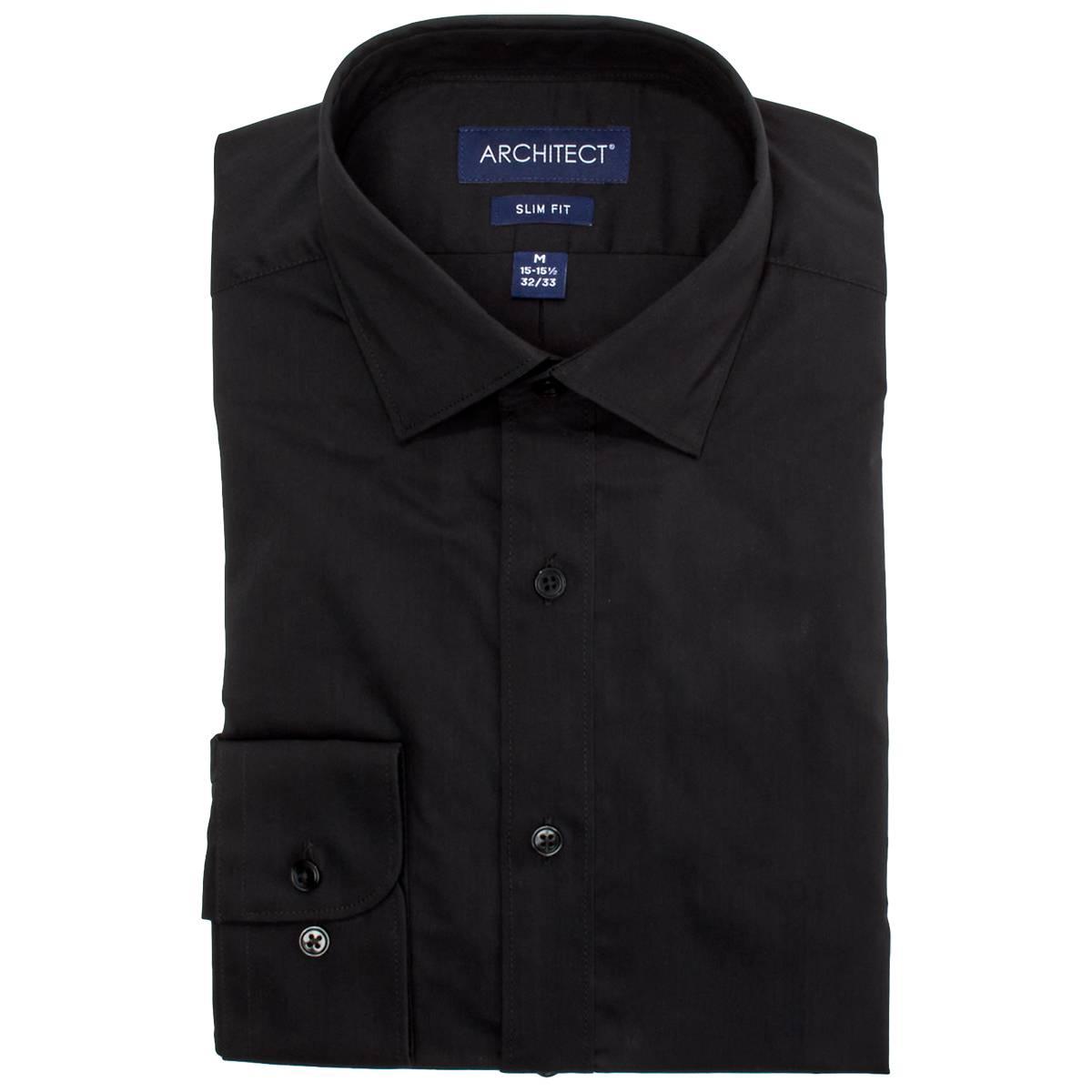 Mens Architect(R) Performance Slim Fit Dress Shirt - Black