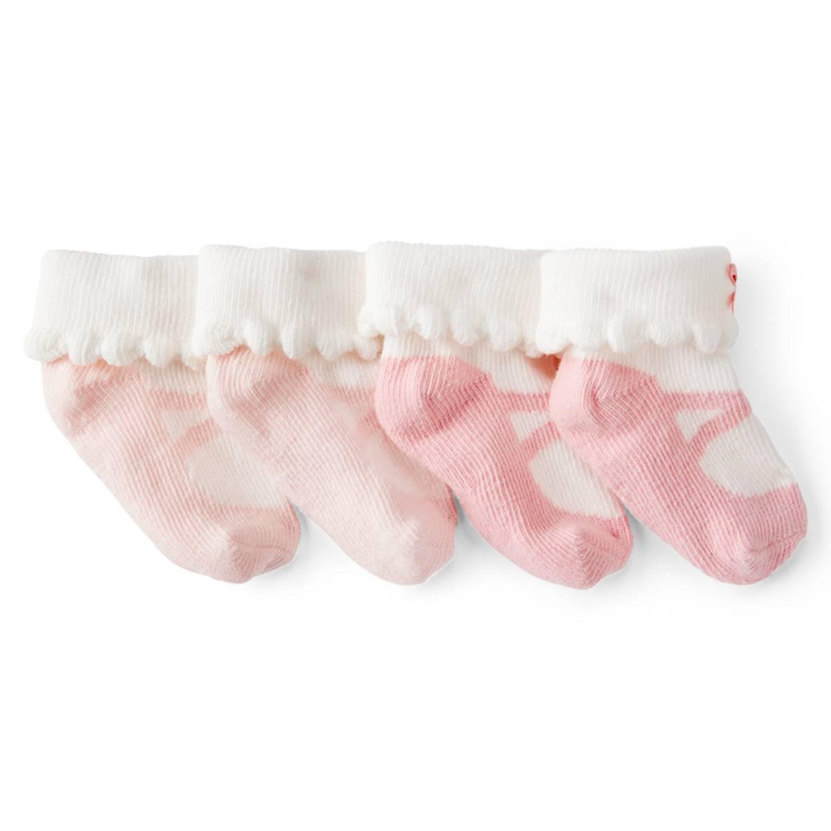 Baby Girl (NB) Carter''s(R) 2pr. Scalloped Ballerina Booties