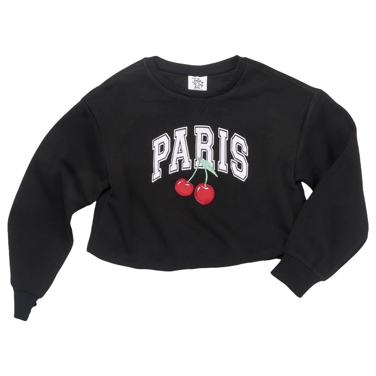 Girls (7-16) Jolie & Joy Long Sleeve Paris Bubble Hem Crewneck