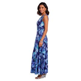 Plus Size Harper 241 Sleeveless Leaf Keyhole Neck Maxi Dress