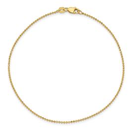 Unisex Gold Classics™ 1.2mm. Diamond Cut Beaded 14in. Necklace