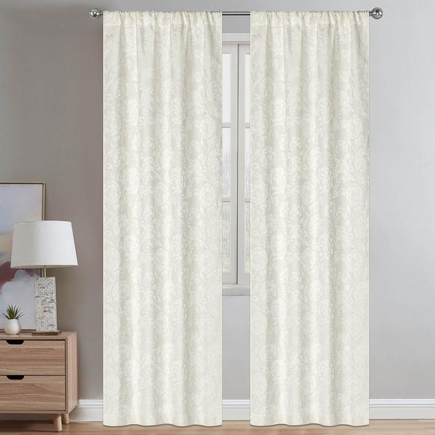 Laura Ashley® Annaleigh Jacquard Rod Pocket Panel Curtain