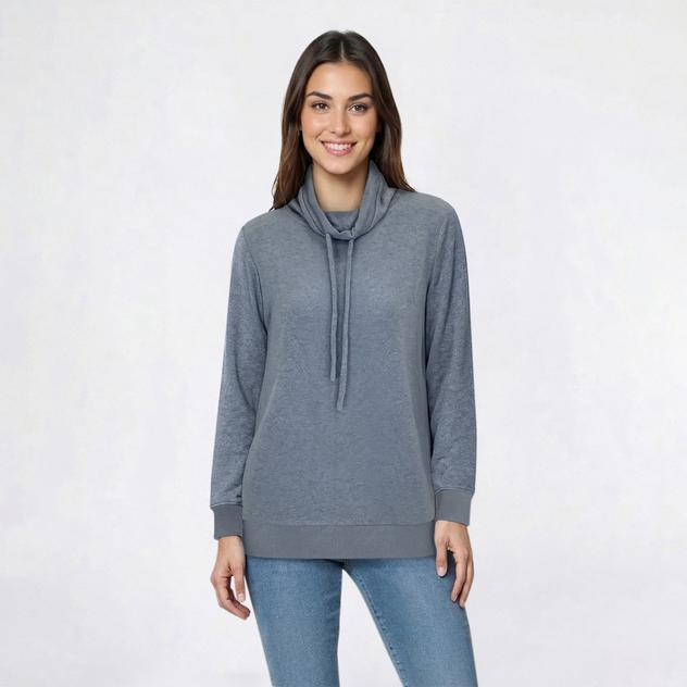 Womens Architect® Long Sleeve Funnel Neck Hacci Sweatshirt