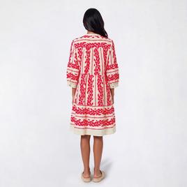 Womens Figueroa & Flower 3/4 Sleeve Tier Babydoll A-Line Dress