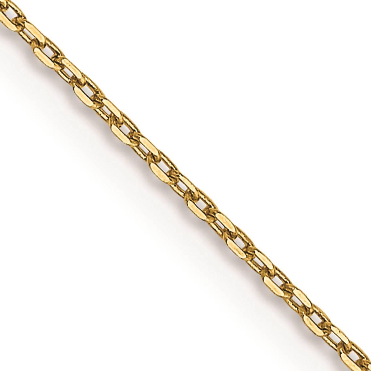 Unisex Gold Classics(tm) .8mm. Diamond Cut 14in. Necklace w/Lobster
