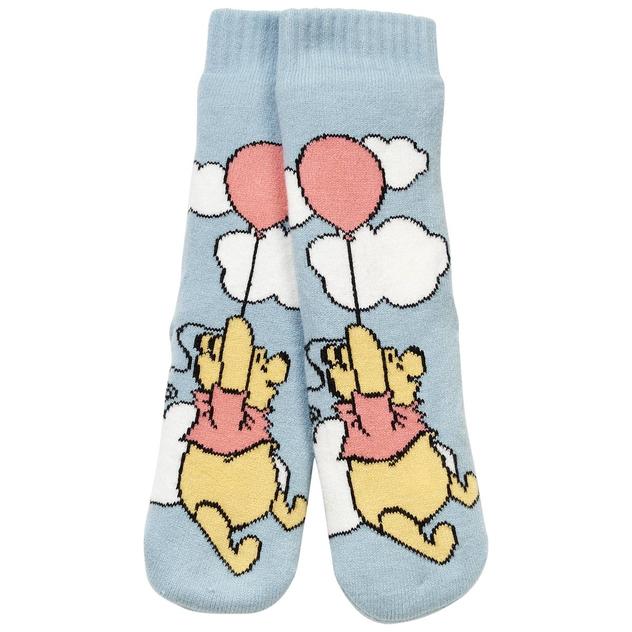 Womens Fuzzy Babba Long Cozy Warmer Winnie The Pooh Slipper Socks