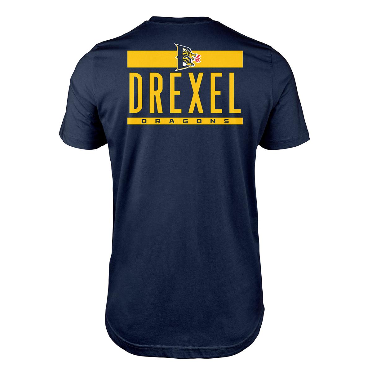 Mens Drexel Back and Front Short Sleeve Tee - Navy