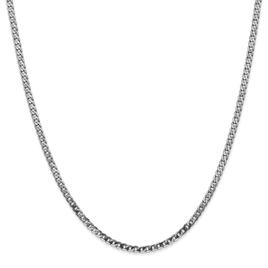 Gold Classics(tm) 2.9mm. 14k White Gold Beveled Curb Necklace