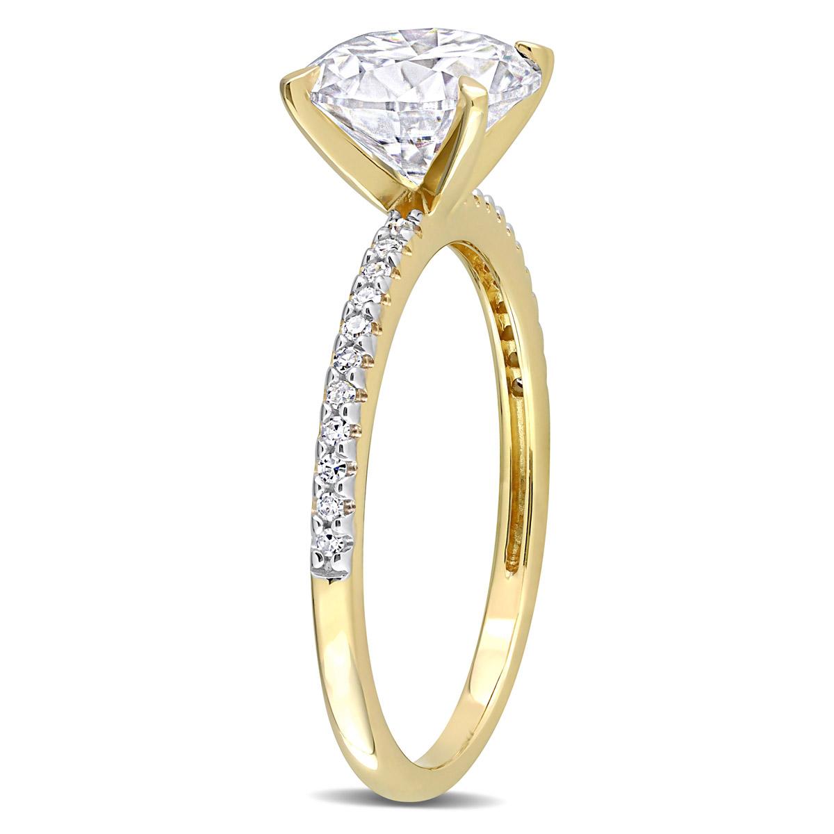 Gemstone Classics™ 14kt. Gold 1 4/5ctw. Moissanite Ring