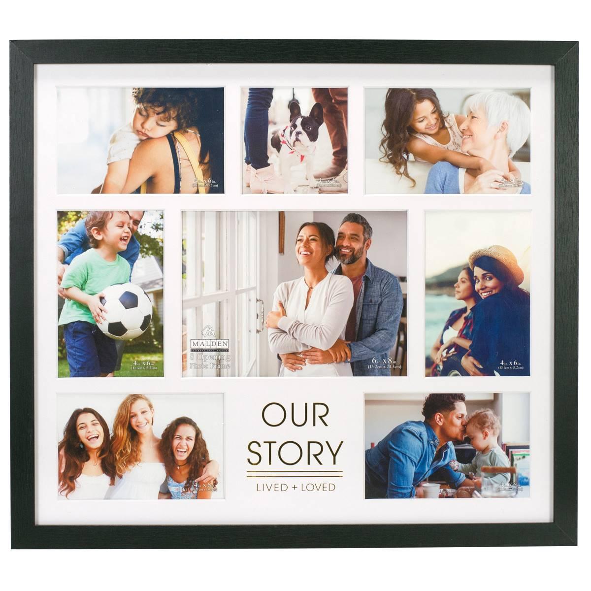Malden 8-Opening Our Story Collage Black Frame