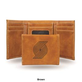 Mens NBA Portland Trail Blazers Faux Leather Trifold Wallet