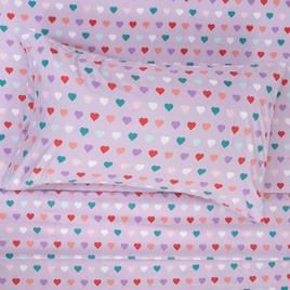 Sweet Home Collection Kids Fun & Colorful Hearts Sheet Set