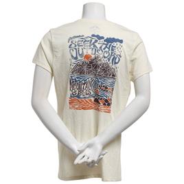 Womens Mountain and Isles Abstract Mountain & River Graphic Tee