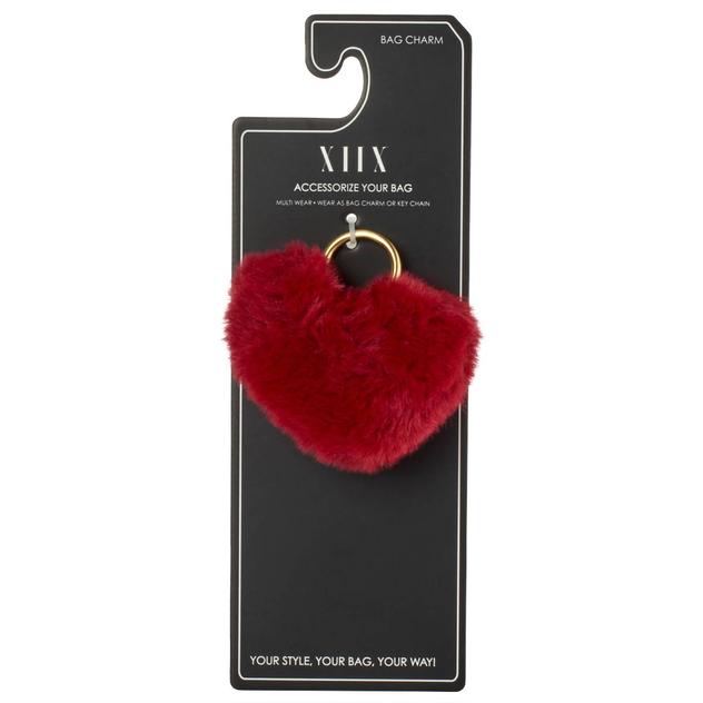 Girls Collection XIIX Fur Heart Bag Charm