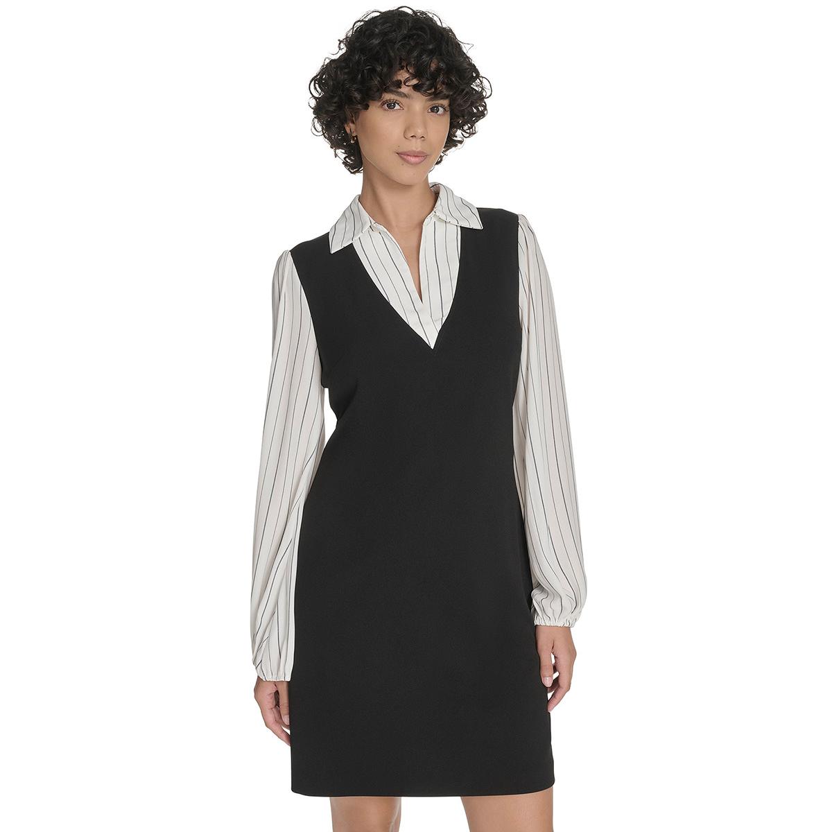 Womens Tommy Hilfiger Stripe Two in One Shift Dress