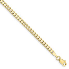 Unisex Gold Classics™ 10kt. 2.9mm 18in. Flat Bevel Chain Necklace