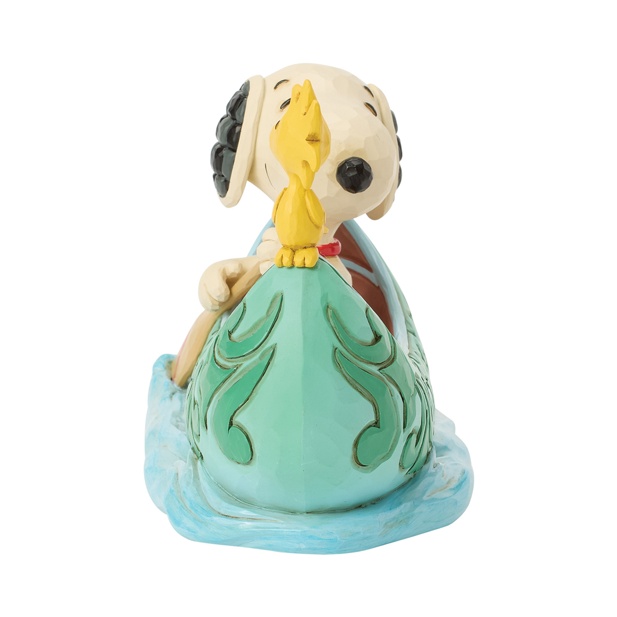 Jim Shore Peanuts Snoopy and Woodstock in Canoe Figurine