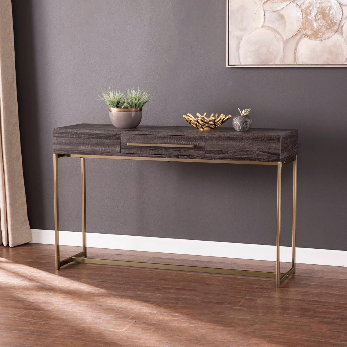 Southern Enterprises Akmonton Long Console Table w/ Storage