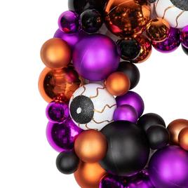 Northlight Seasonal Shatterproof Ball Ornament Halloween Wreath