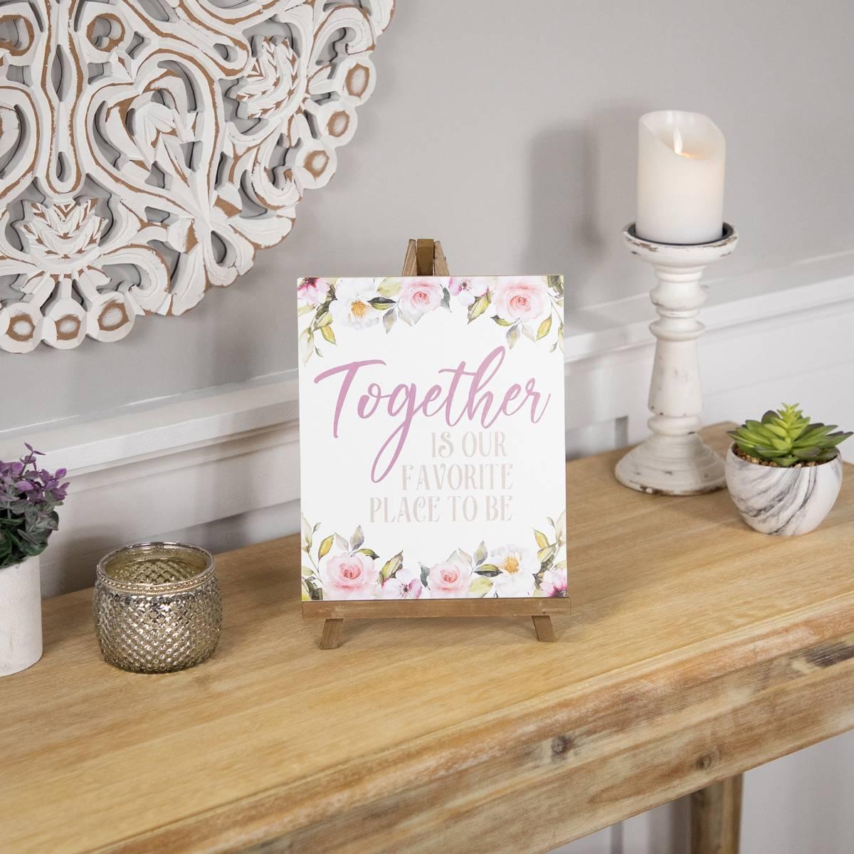 Northlight Seasonal Together Wooden Easel Sign