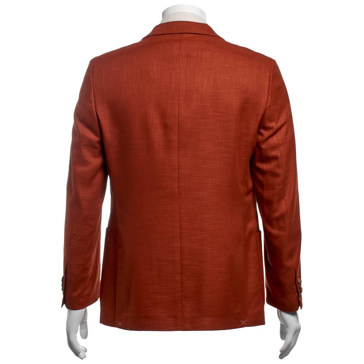 Mens Nautica Structure Weave Sport Coat - Orange