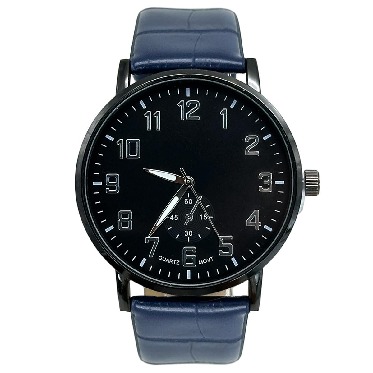 Mens Black Easy Read Dial Quartz Subdial Watch - MWPU01BV