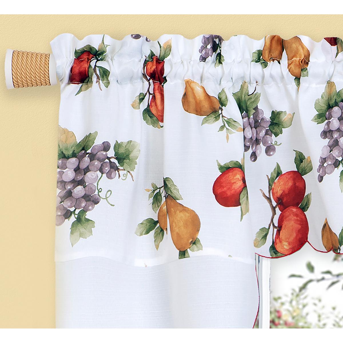 Achim Ambrosia Embellished Kitchen Curtain Set