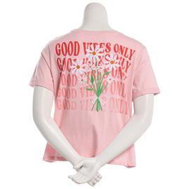 Juniors Plus Attitude Not Included Good Vibes Only Tee