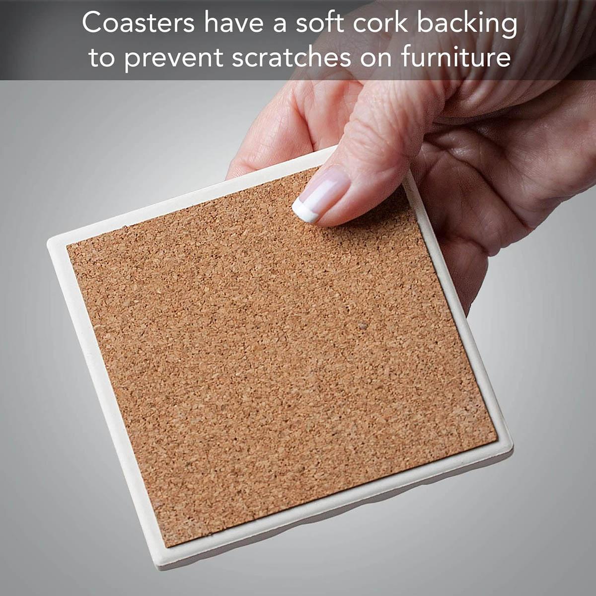 4pk. Bourbon Splash Square Coaster Set