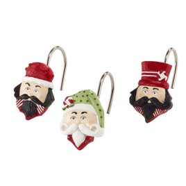 Avanti Peppermint Nutcracker Shower Hooks