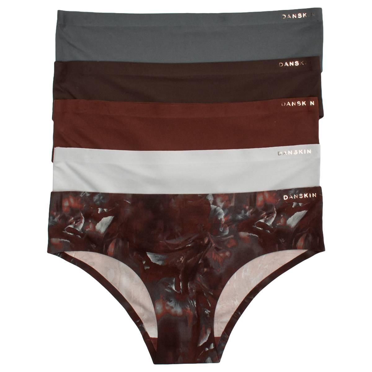 Womens Danskin(R) 5pk. Bonded Brushed Micro Hipsters - DS3460-5PKM