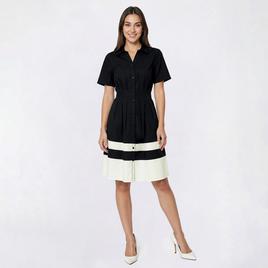 Womens Figueroa & Flower Color Block Stripe Shirtdress
