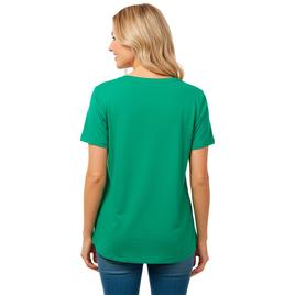 Womens New York Laundry Tropical Flamingo Rhinestone Tee