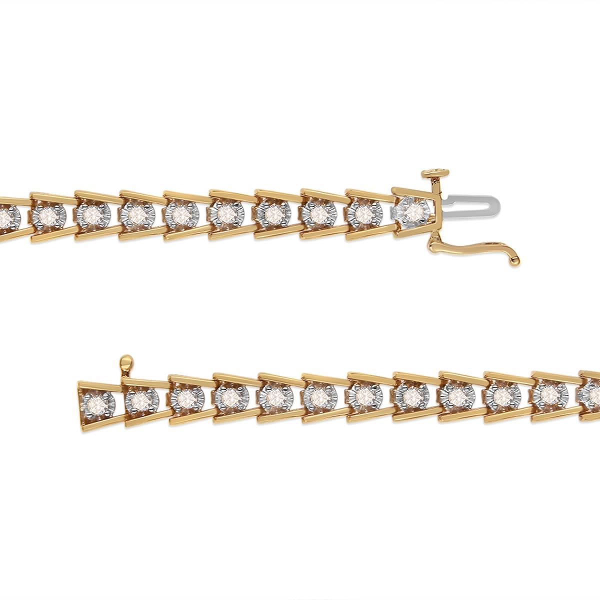 Haus of Brilliance 2.0ctw. Diamond Wave Link Bracelet