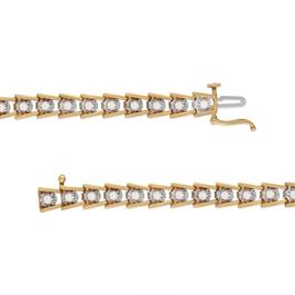 Haus of Brilliance 2.0ctw. Diamond Wave Link Bracelet