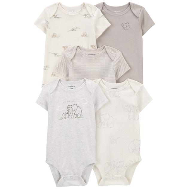 Baby Unisex (NB-24M) Carter’s® 5pk. You & Me Elephant Bodysuits