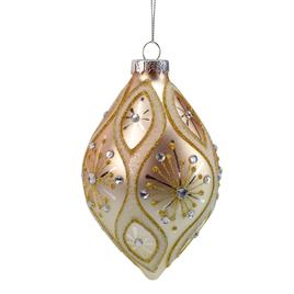 Northlight Seasonal 5.25in. Retro Glass Christmas Drop Ornament
