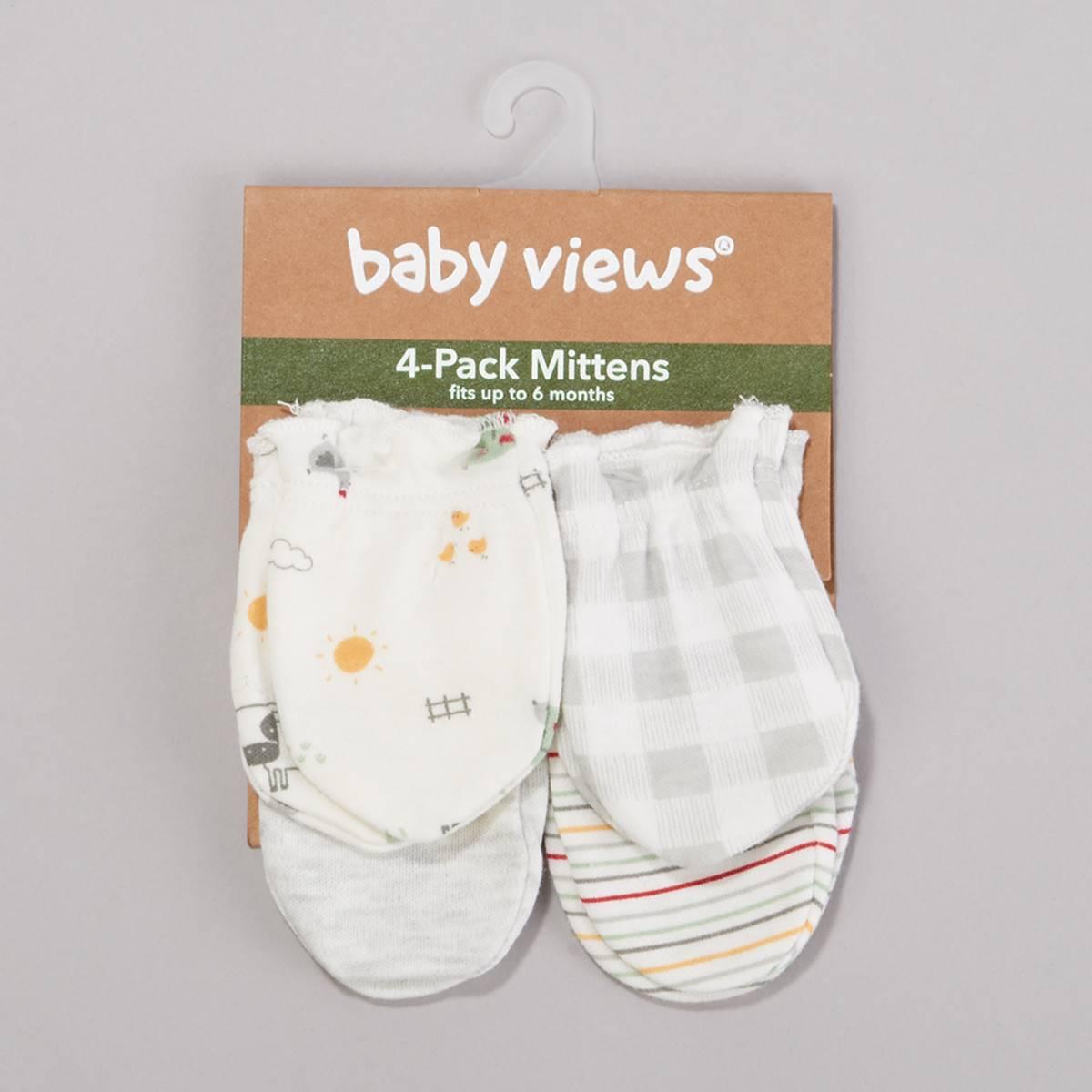 Baby Boy (NB-6M) baby views(R) 4pk. Farm/Print Mittens