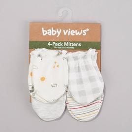 Baby Boy (NB-6M) baby views(R) 4pk. Farm/Print Mittens