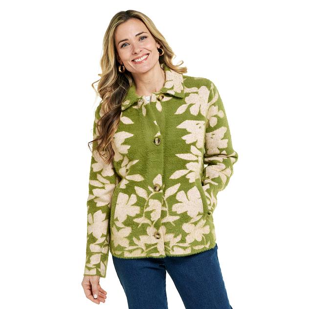 Womens Vince Camuto Floral Short Stretch Fashion Jacket