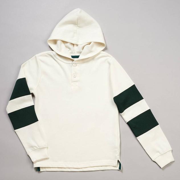 Boys (8-16) Tony Hawk Hooded Henley Hoodie - Marshmallow