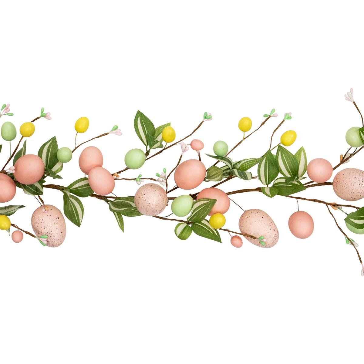 Northlight Seasonal Easter Eggs & Flower Buds Artificial Garland