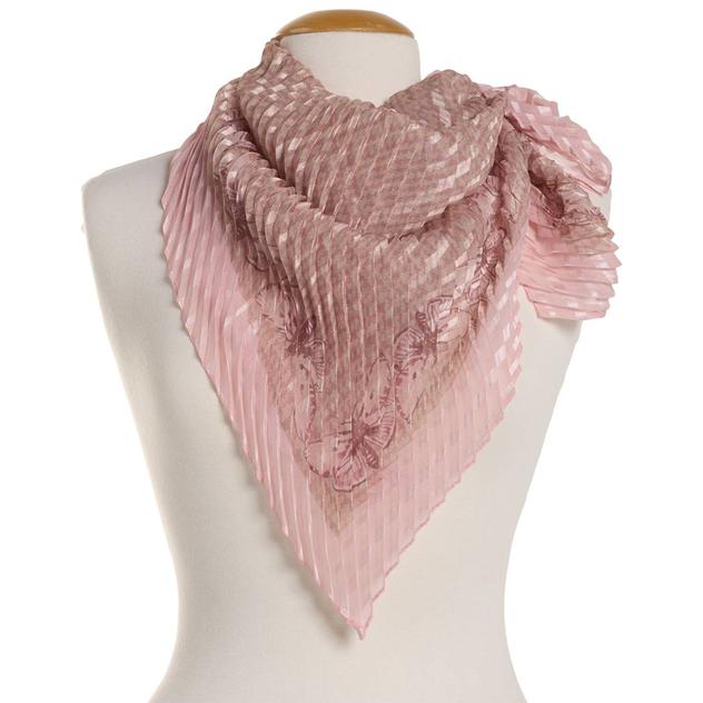 Womens Anne Klein Pleat Butterfly Square Scarf